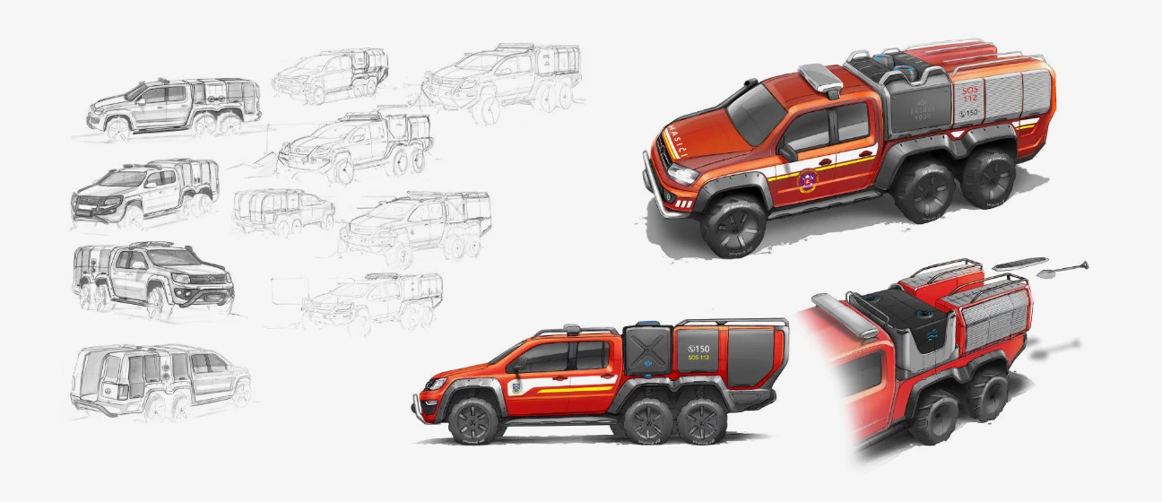 VW AMAROK 6x6 Fire Rescue_Design by Werkemotion