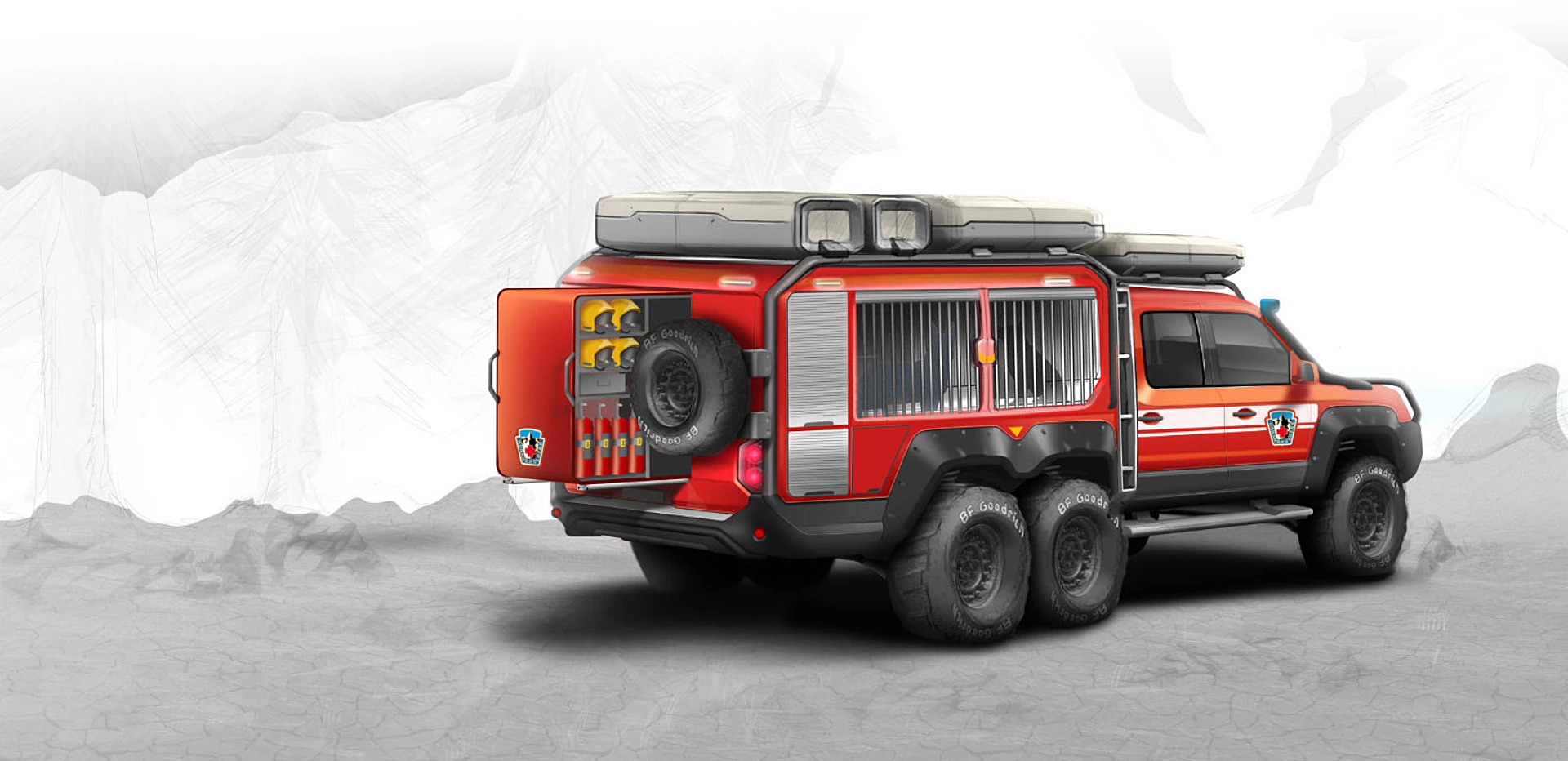 VW AMAROK 6x6 Mountain Rescue_Design by Werkemotion