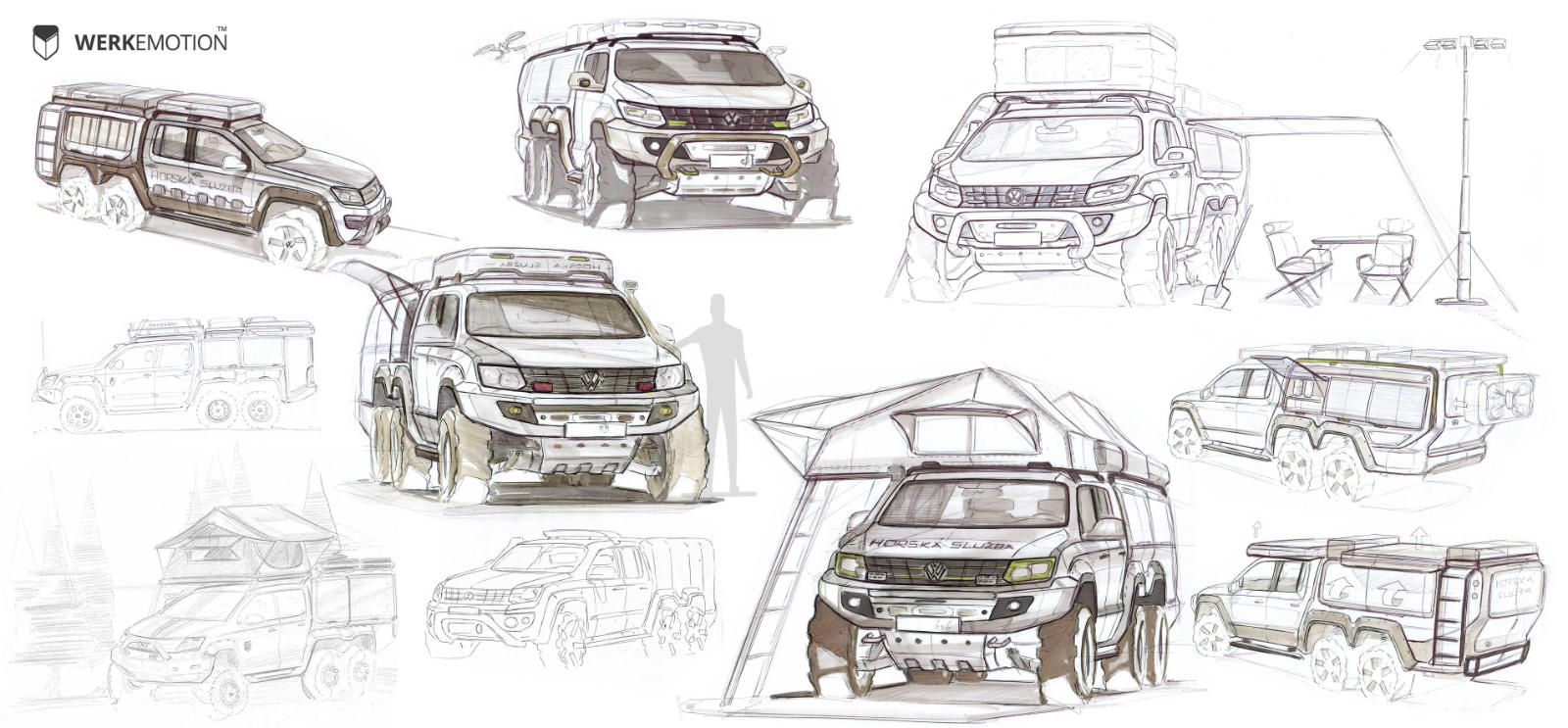 VW Amarok 6x6 - Firefighter and Rescue service special vehicle - Design by WERKEMOTION design stuido
