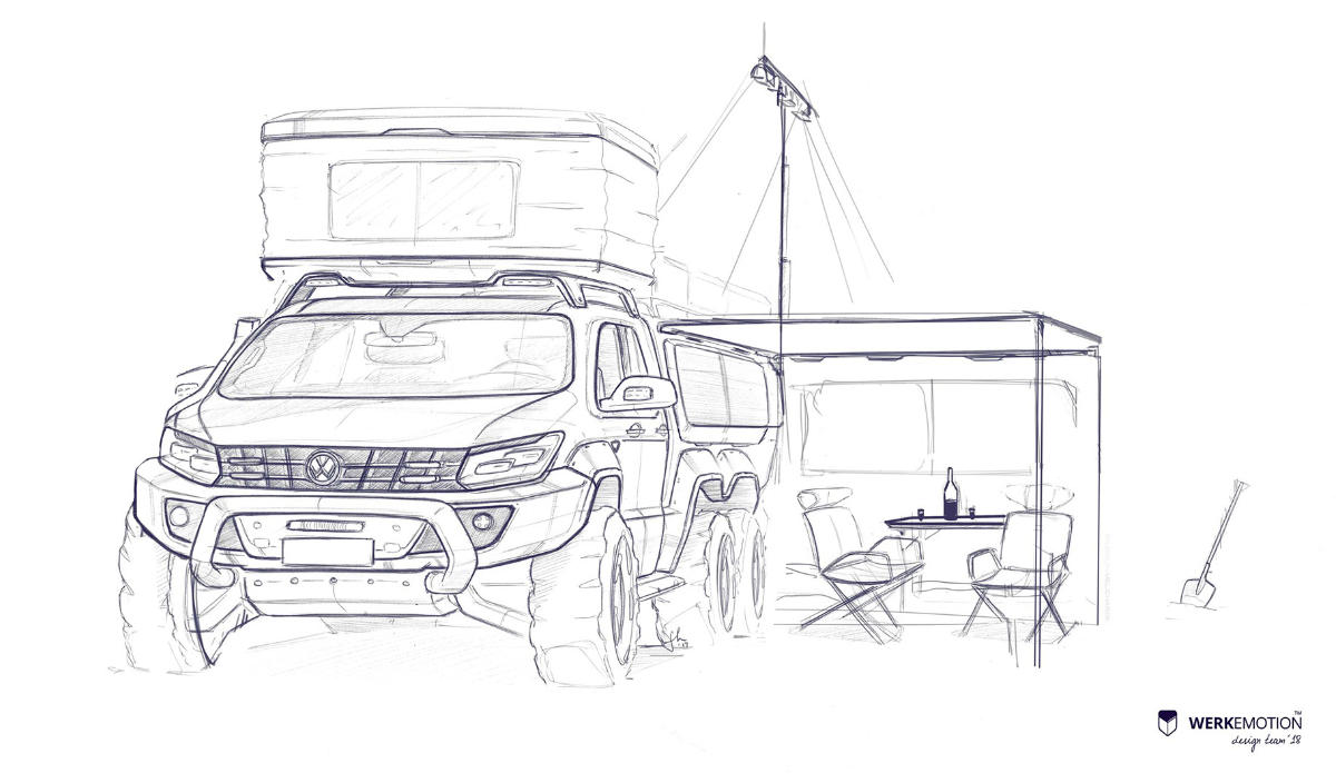 VW Amarok 6x6 - Firefighter and Rescue service special vehicle - Design by WERKEMOTION design stuido
