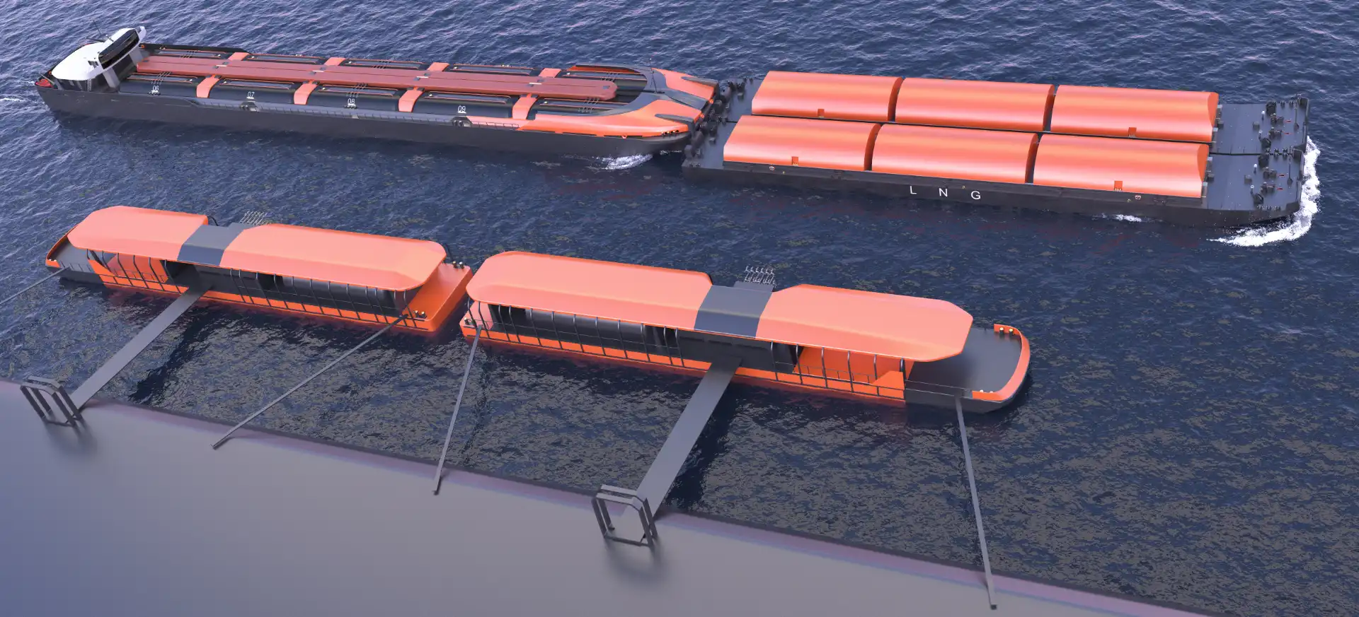 LNG Tanker visualizations dock_Design by Werkemotion