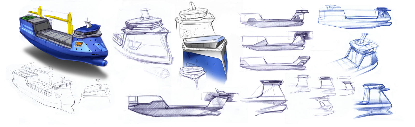 TANKER design sketches by WERKEMOTION design studio for MULTI Engineering