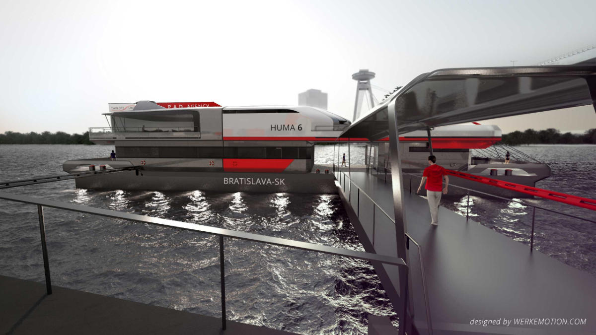 Floating pier HUMA 6 - Naval design by WERKEMOTION design studio
