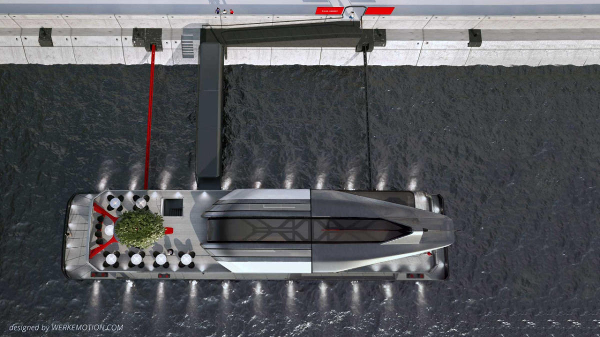 Floating pier HUMA 6 - Naval design by WERKEMOTION design studio Floating pier HUMA 6 - Naval design by WERKEMOTION design studio