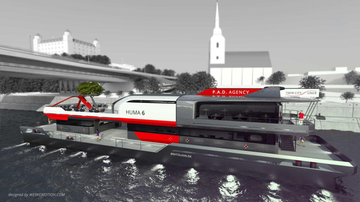 Floating pier HUMA 6 - Naval design by WERKEMOTION design studio