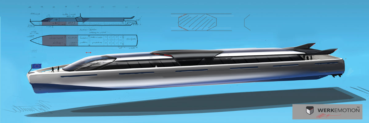 River boat - Ferdinand de Marteningo - Naval design by WERKEMOTION