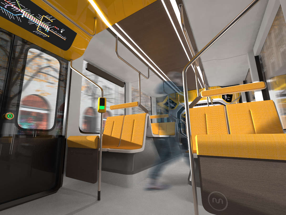 Metro de Porto - Streetcar interior design by WERKEMOTION