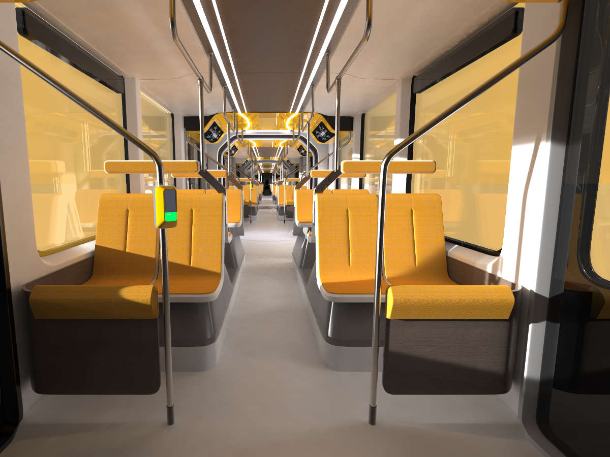 Metro de Porto - Streetcar interior design by WERKEMOTION