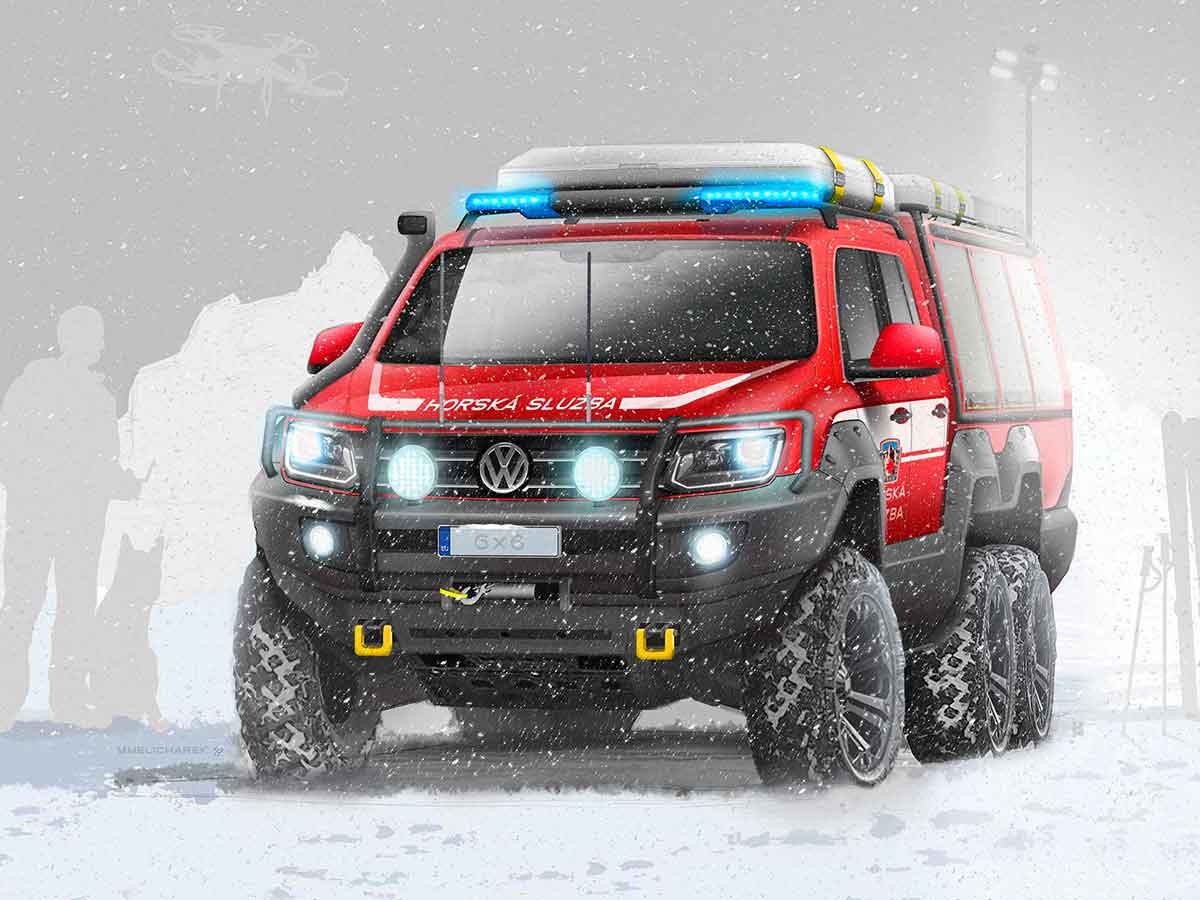 VW Amarok 6x6 Rescue Vehicle concept by WERKEMOTION