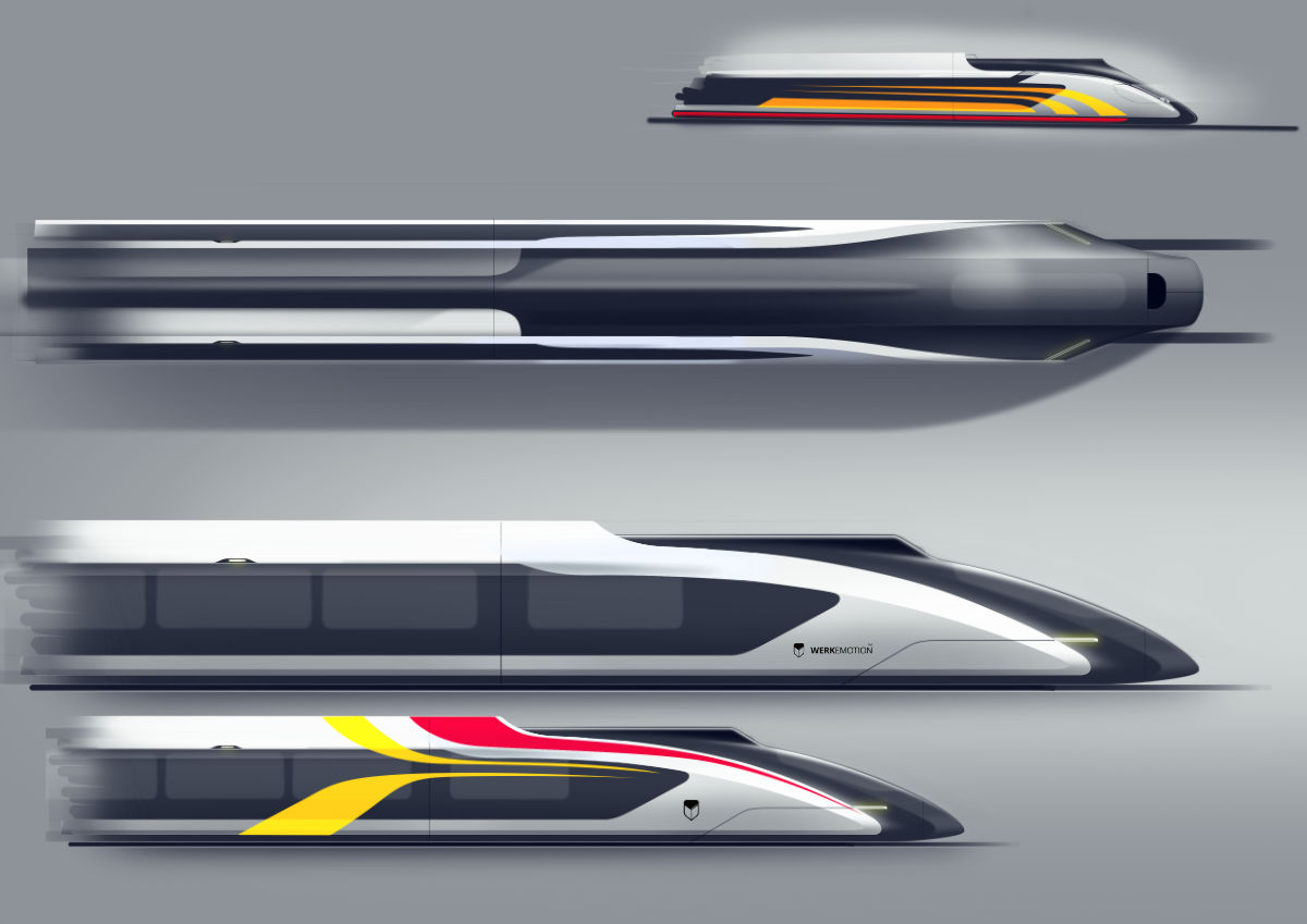 Speed train - Sketch development - Design by WERKEMOTION