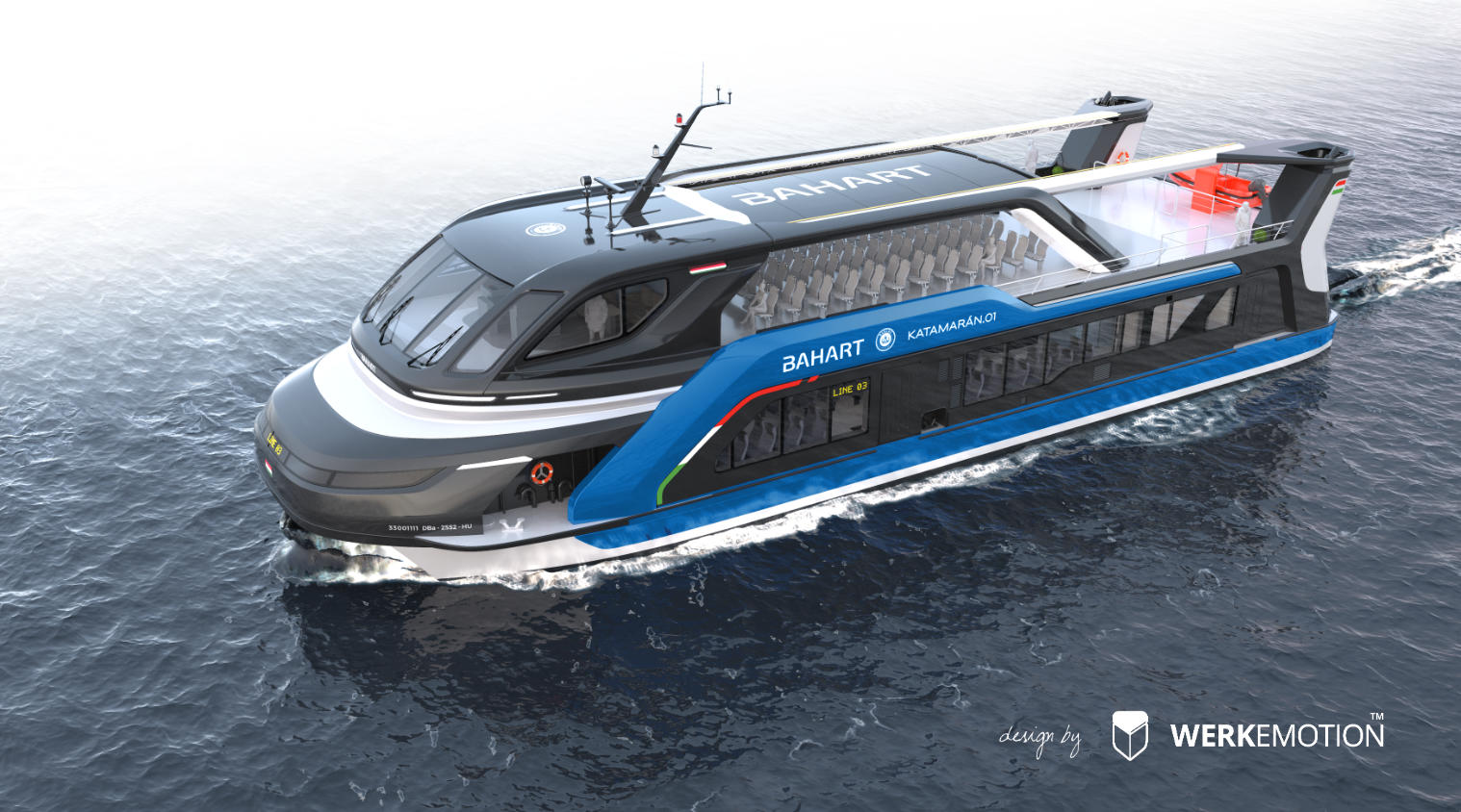 Bahart - New Catamaran for Balaton - design by WERKEMOTION