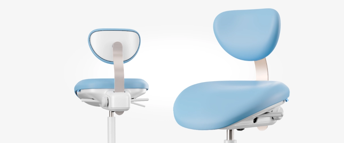 Diplomat Dental Dental Stool Color options light blue_Design by Werkemotion