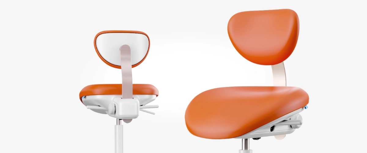 Diplomat Dental Dental Stool Color options orange_Design by Werkemotion