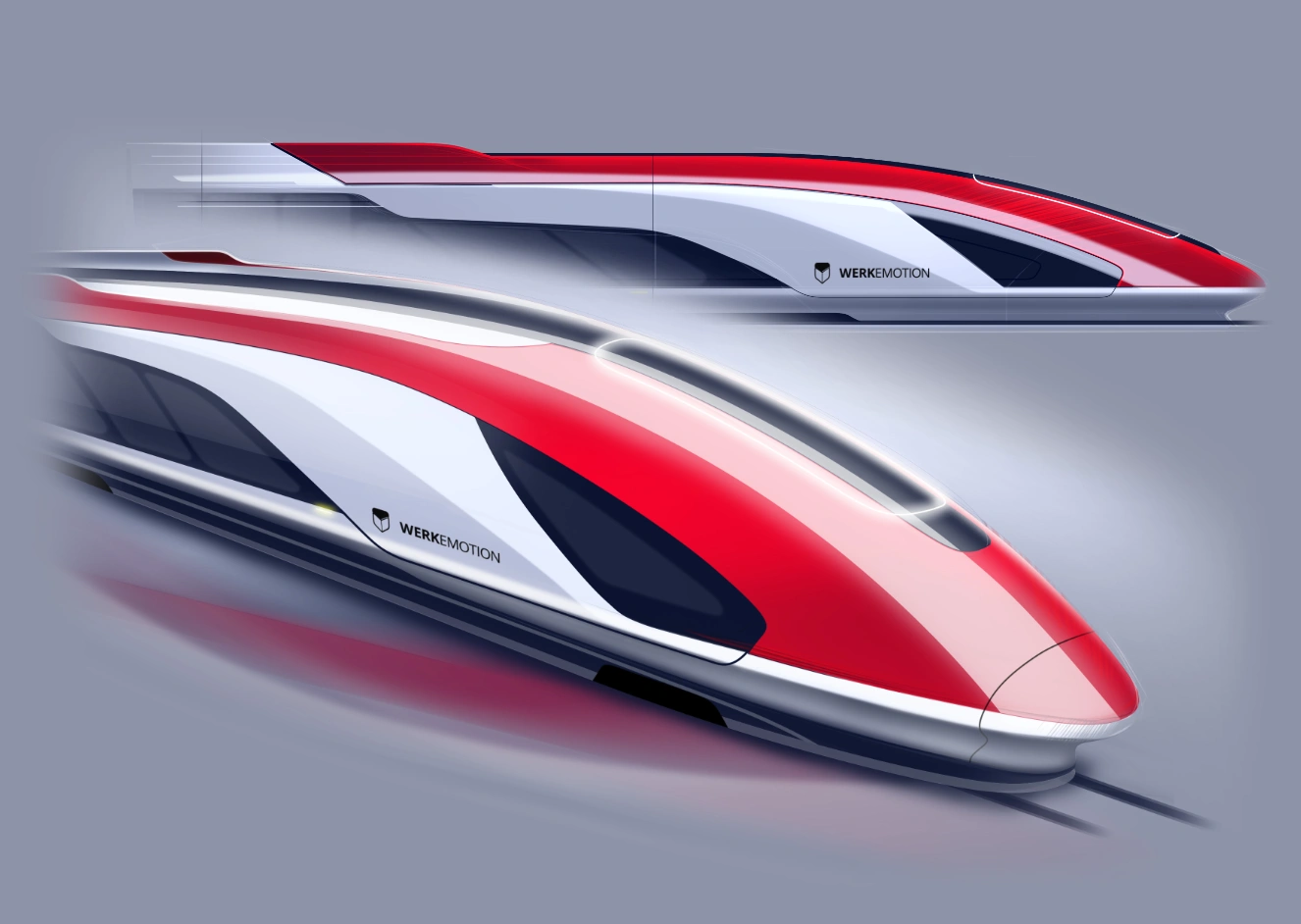 SpeedTrain Red Dragon Concept_Design by Werkemotion