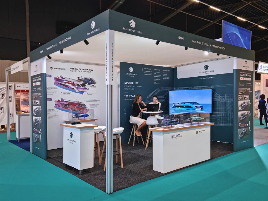 WERKEMOTION design studio - Europort Exhibition 2023 - 02 WERKEMOTION design studio and SAM Shipyard - Stand 6301