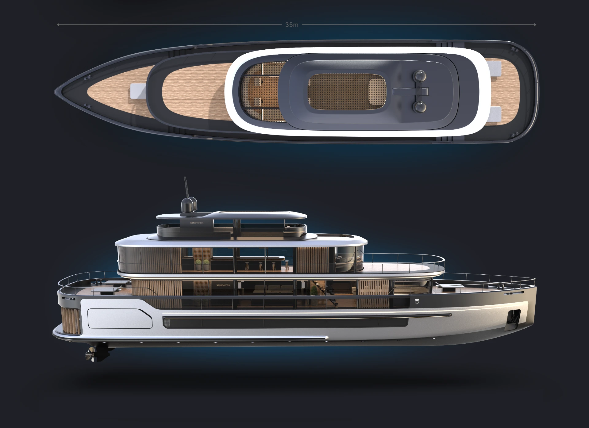 WERKEMOTION YACHT CONCEPT - JASMINE - FINAL DESIGN WERKEMOTION YACHT CONCEPT - JASMINE - FINAL DESIGN